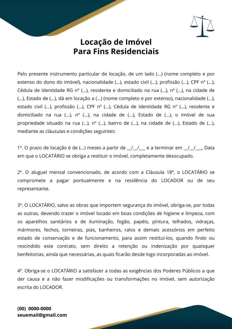 Contrato de Locação Residencial