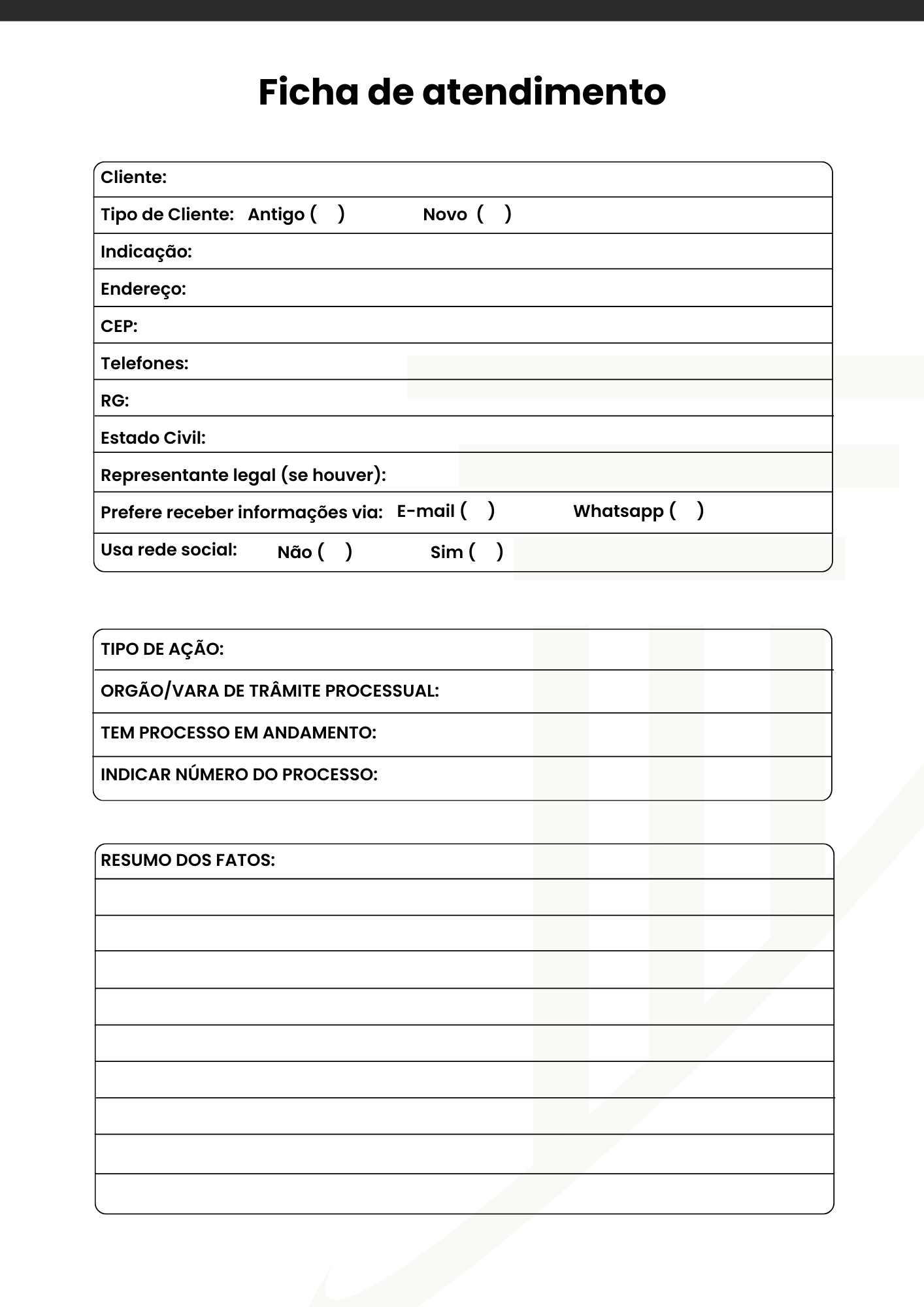 Ficha de Atendimento