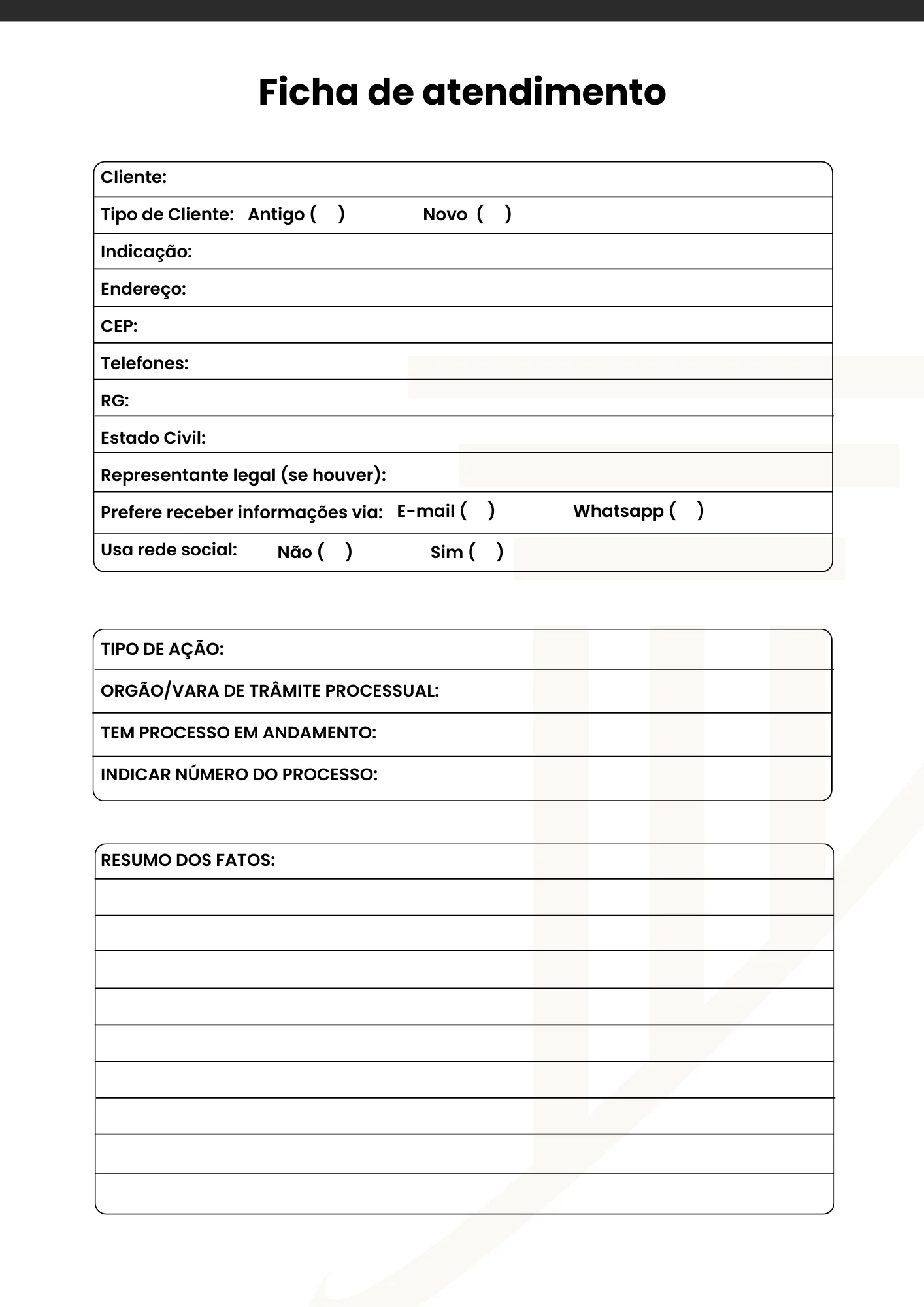 Ficha de Atendimento